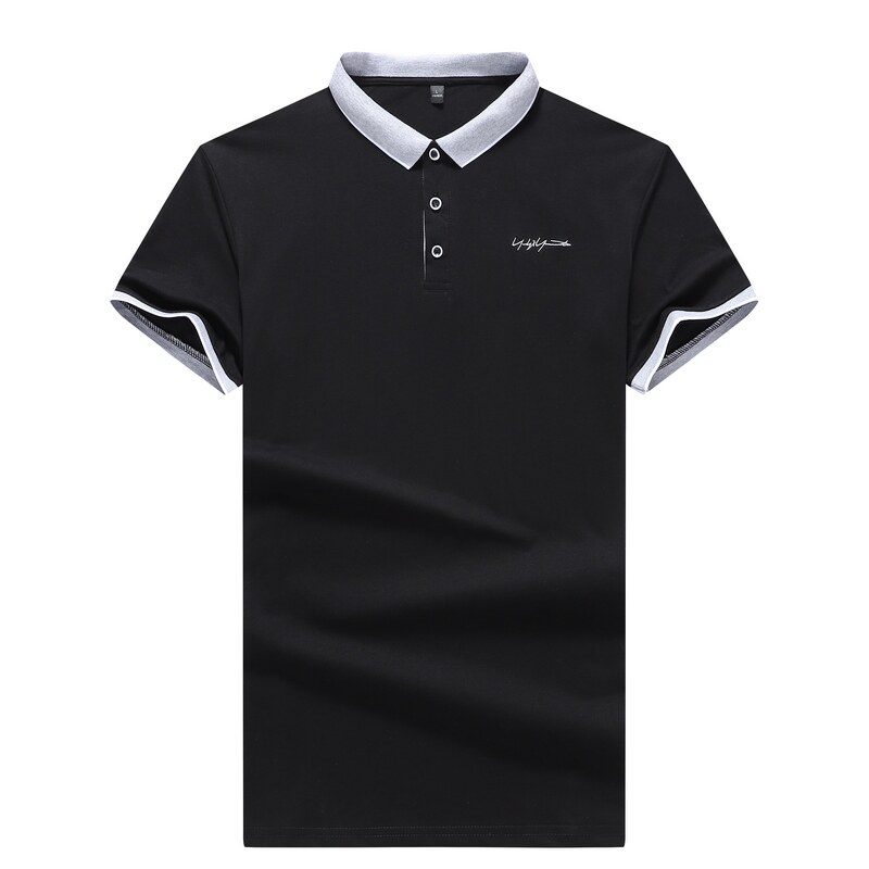 夏季短袖T恤男潮牌纯棉休闲翻领短袖POLO衫logo印花刺绣PL125P22,男装T恤,星座1410（原1902A）