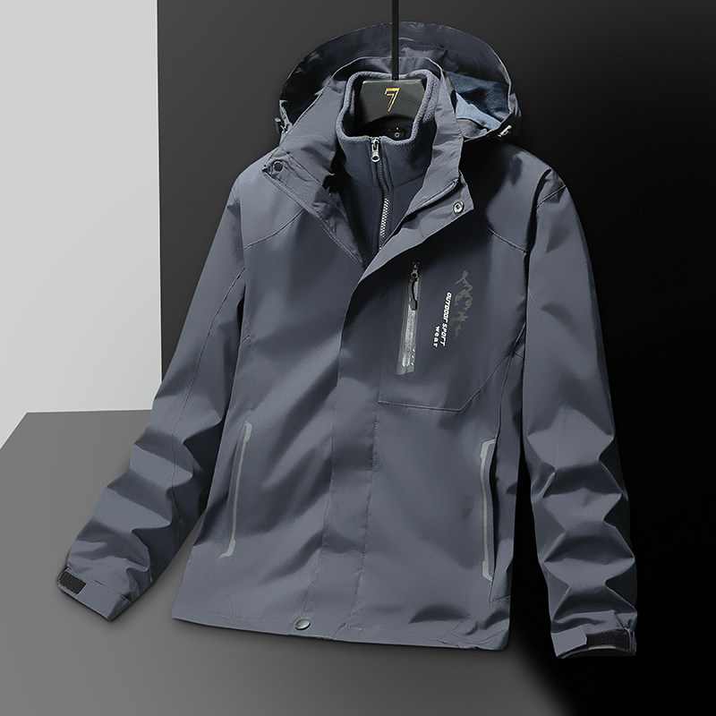秋冬男女款夹克户外三合一冲锋衣可拆卸两件套登山服CF899-1P100,男装夹克,星座1410（原1902A）