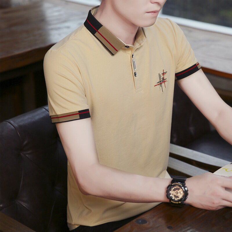 夏季新款男士短袖T恤全棉薄款商务翻领男装polo衫男款PL188P30,男装T恤,星座1410（原1902A）