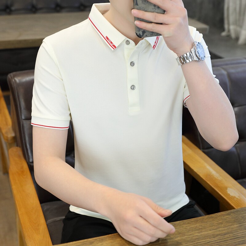 男士棉质POLO衫夏季纯色公版上衣商务短袖T恤衫薄款二开PL3391P40,男装Polo衫,星座1410（原1902A）