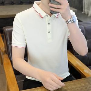 男士棉质POLO衫夏季纯色公版上衣商务短袖T恤衫薄款二开PL3391P40图片