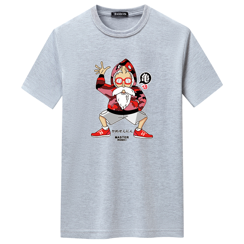 夏季男短袖t恤潮宽松CVC60%棉衣服新款男装DT3792-龟仙人-P15,男装棉衣,星座1410（原1902A）