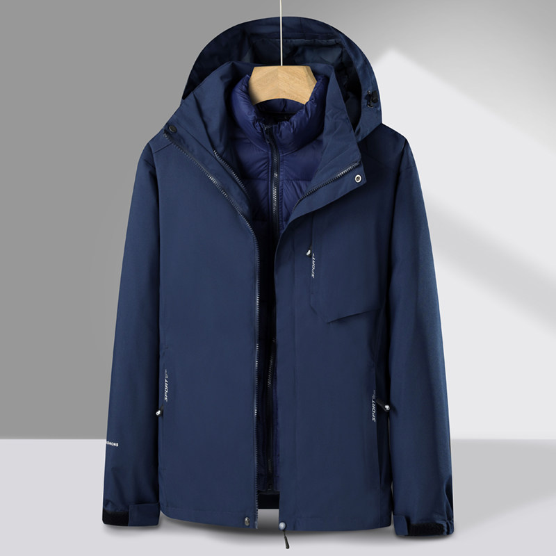 秋冬男女夹克户外三合一情侣款冲锋衣拆卸两件套登山服CF9107P120,男装夹克,星座1410（原1902A）