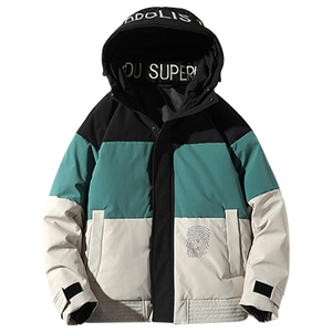羽绒服男短款2021冬季新款加厚拼接外套宽松冬装 YR612-P110图片