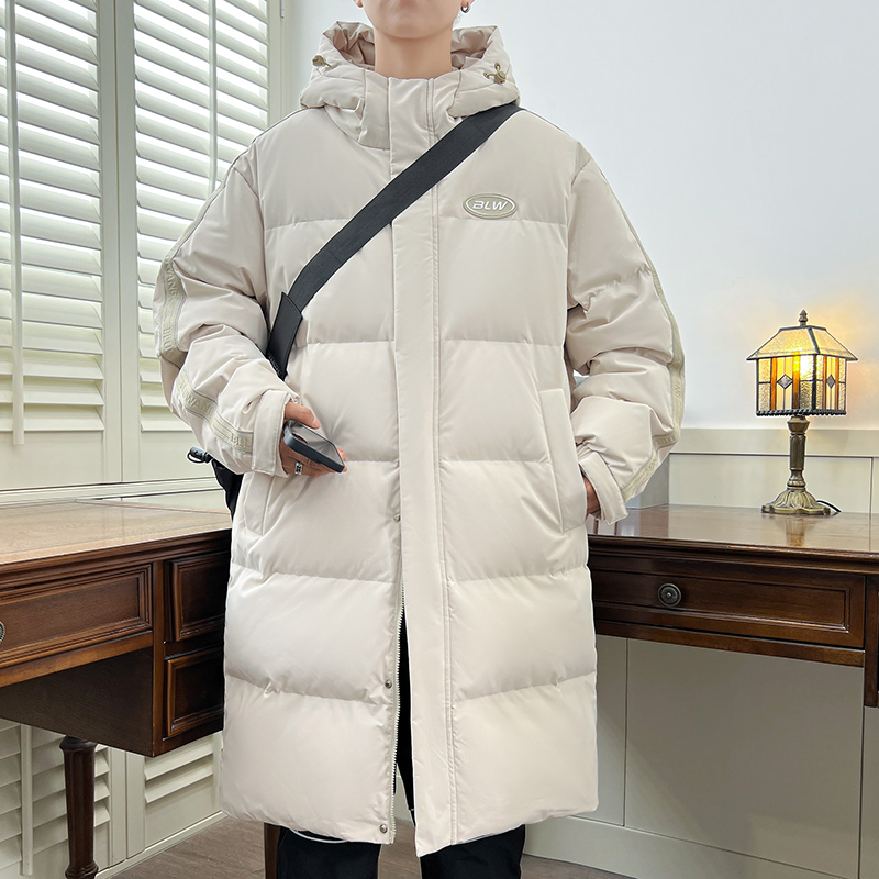 冬季羽绒服男女士长款连帽加厚抗寒上衣外套90%白鸭绒YR2319P260，男装羽绒服，星座1902A（原星座1216）