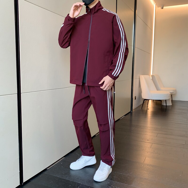 美式三条杠运动套装工装夹克立领条纹运动夹克外套男潮TZ569P100,男装夹克,星座1410（原1902A）