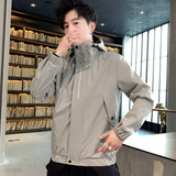 春男夹克嘻哈潮流痞帅修身连帽刺绣韩版男式外套BLLZ-8369-P65，男装夹克，星座1410（原1902A）