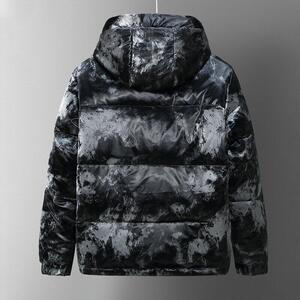 2023情侣雪花羽绒服男冬季白鸭绒短款宽松男士韩版外套 YR9806P70图片