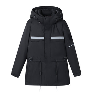 2022精品中长款羽绒服情侣款便携式后松紧背带羽绒服 YR2033P190图片