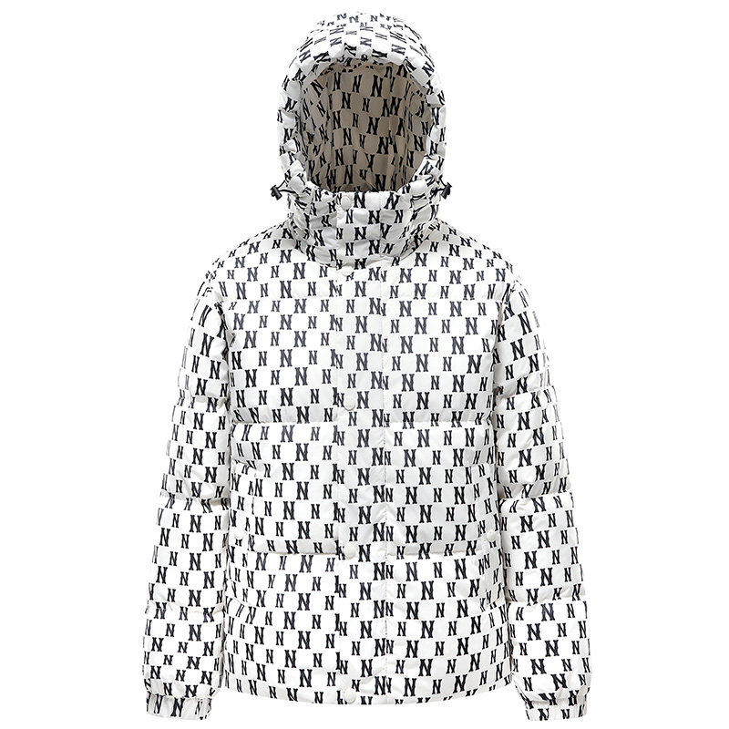 羽绒服男短款新款满印字母连帽加厚青少年鸭绒冬季外套YR2301P180,男装羽绒服,星座1410（原1902A）