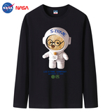 2022NASA新款韩版春秋男士纯棉圆领长袖T恤大码码号标CT6NS47-P18，男装T恤，星座1410（原1902A）