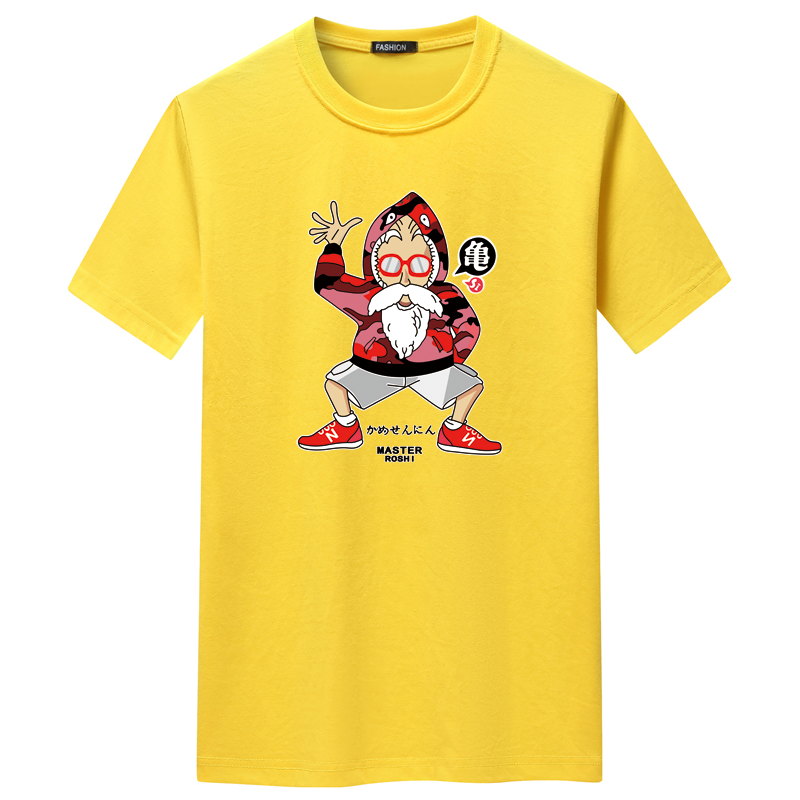 夏季男短袖t恤潮宽松CVC60%棉衣服新款男装DT3792-龟仙人-P15,男装棉衣,星座1410（原1902A）