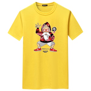 夏季男短袖t恤潮宽松CVC60%棉衣服新款男装DT3792-龟仙人-P15图片
