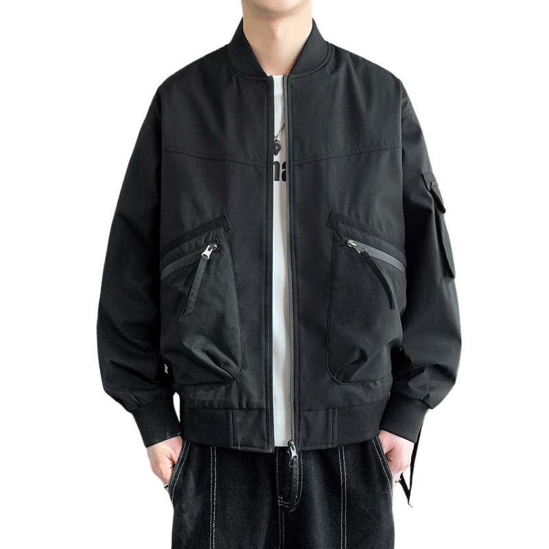 男士加绒防水夹克秋冬情侣棒球领拉链大口袋工装防水夹克AJ156P60,男装夹克,星座1410（原1902A）
