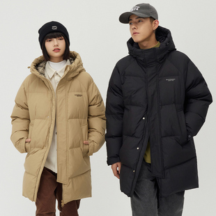 冬季潮牌羽绒服男中长款情侣白鸭绒运动休闲白鸭绒大衣YR1313P125