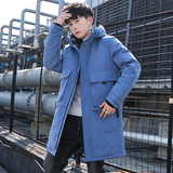 男士羽绒服中长款加厚青年工装白鸭绒冬季连帽外套男YR9836-P130，男装羽绒服，星座1410（原1902A）