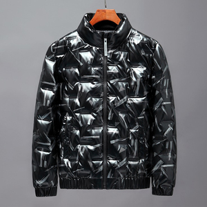 2021新款羽绒服男厚短款亮面保暖白鸭绒冬季外套反季YR2029-P100