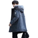 冬季男士加厚中长款羽绒服连帽白鸭绒大毛领外套男装潮YR9863P150，男装羽绒服，星座1902A（原星座1216）