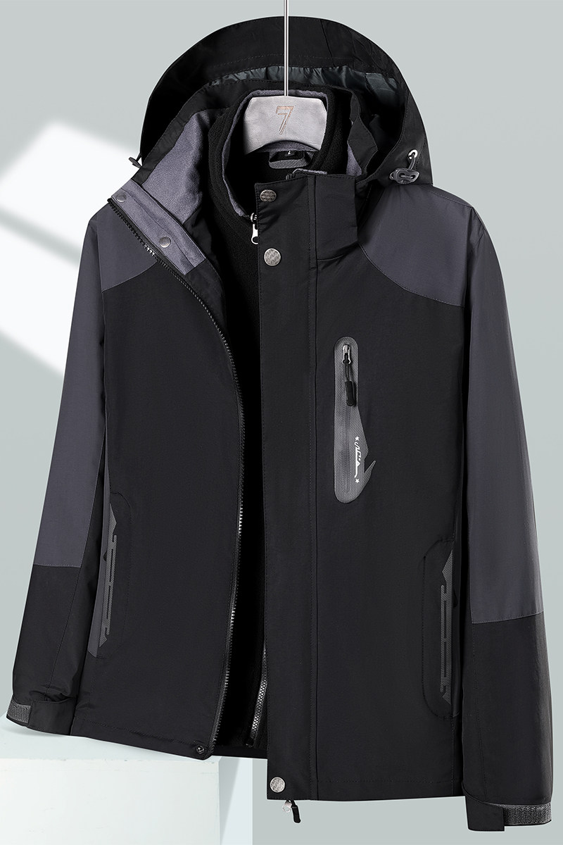 秋冬男女夹克户外三合一情侣冲锋衣可拆卸两件套登山服CF2088P120,男装夹克,星座1410（原1902A）