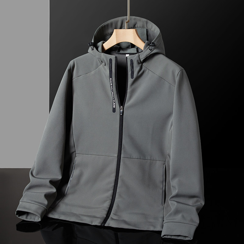 软壳冲锋衣男秋春季外套防风防水连帽夹克防水服内胆CF9979P80,男装夹克,星座1410（原1902A）