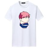 夏季短袖t恤潮流宽松CVC60%棉衣服新款男装DT3857-粉发小胖，男装T恤，星座1410（原1902A）