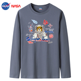 2022NASA新款韩版春秋男士纯棉圆领长袖T恤大码码号标CT6NS01-P18，男装T恤，星座1410（原1902A）