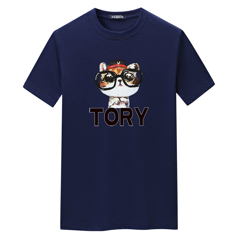 夏季短袖t恤青春宽松CVC60%棉衣服新款男装DT3375-TORY-P15,男装T恤,星座1410（原1902A）
