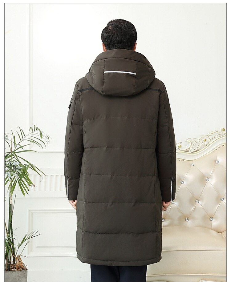 中老年男士羽绒服长版爸爸装冬季防寒保暖连帽外套大衣YR866P110,男装羽绒服,星座1410（原1902A）