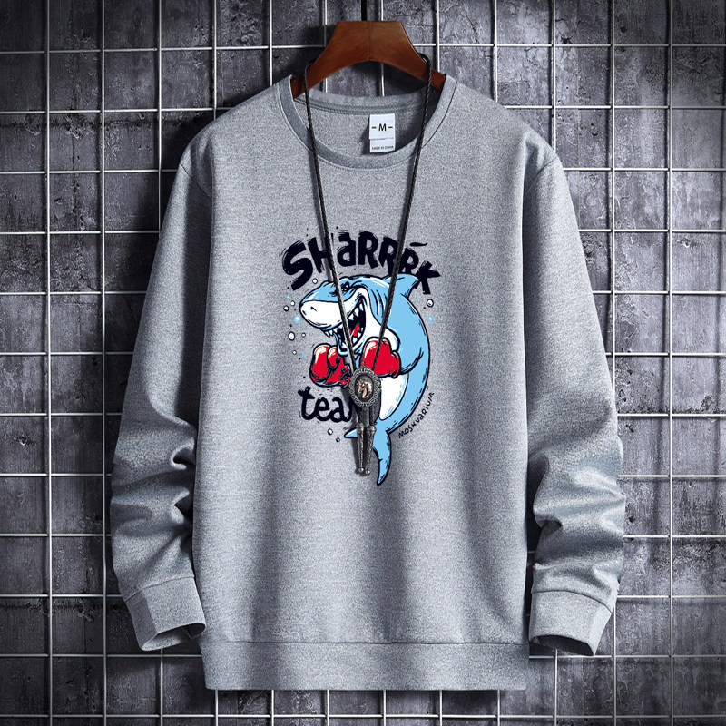 Korean hip hop sport coat with round neck in autumn