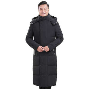 中长款大毛领羽绒服情侣连帽工装羽绒大衣大码外套 YR098-1P130图片