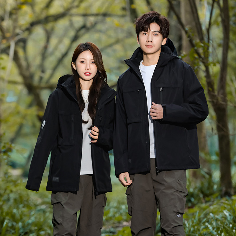 秋冬男女款夹克户外三合一冲锋衣可拆卸两件套登山服CF2327P120,男装夹克,星座1410（原1902A）