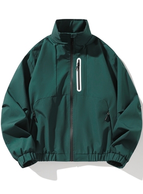 立领反光夹克短款夹克男士山系户外运动防风秋冬季外套JK25790P68