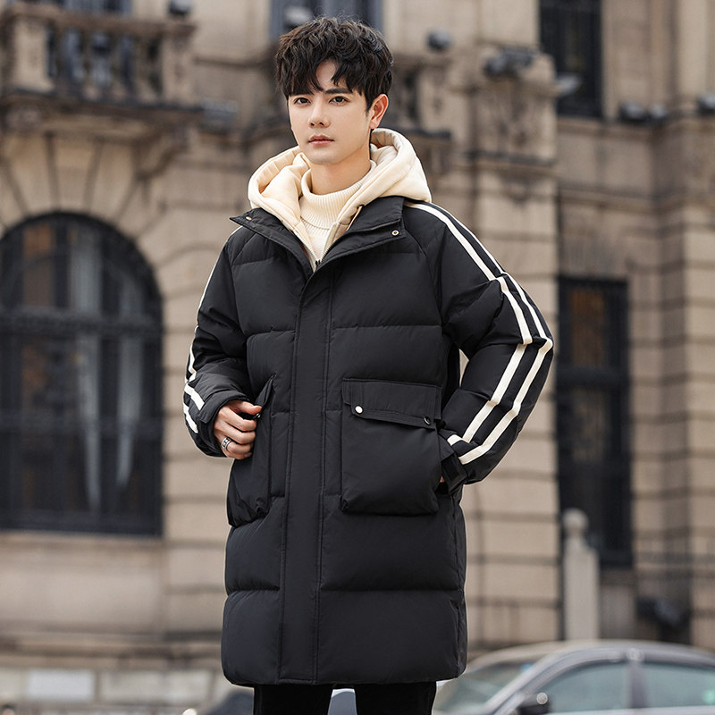 羽绒服情侣中长款冬季90%绒加厚连帽情侣款潮牌外套YR2313-1P250,男装羽绒服,星座1410（原1902A）