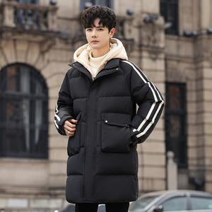 羽绒服情侣中长款冬季90%绒加厚连帽情侣款潮牌外套YR2313-1P250图片