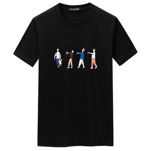 夏季短袖t恤潮流宽松CVC60%棉衣服新款男装DT3645-FOLLOW ME-P15图片