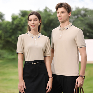 新款男士POLO衫春夏季潮流纯色简约公版上衣商务短袖T恤PL3384P25图片