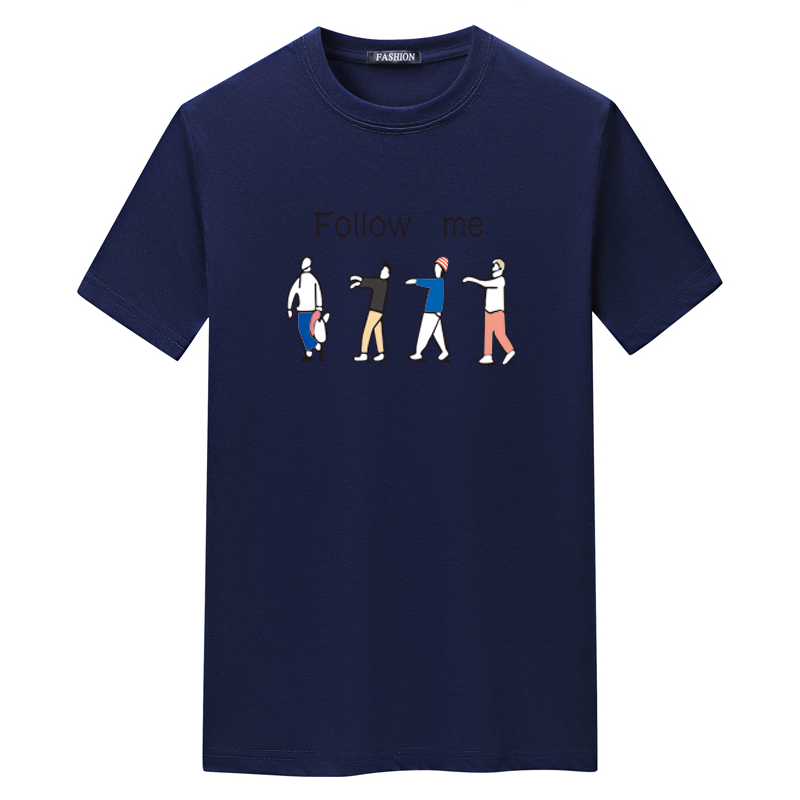 夏季短袖t恤潮流宽松CVC60%棉衣服新款男装DT3645-FOLLOWME-P15,男装棉衣,星座1410（原1902A）