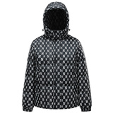 羽绒服男短款新款满印字母连帽加厚青少年鸭绒冬季外套YR2301P180，男装羽绒服，星座1410（原1902A）
