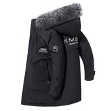 2024冬季青少年中长款羽绒服男加厚保暖连帽毛领外套YR19666P160，男装羽绒服，星座1902A（原星座1216）