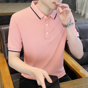 男士POLO衫春夏季潮流纯色简约公版上衣商务短袖T恤衫 PL3381P25图片
