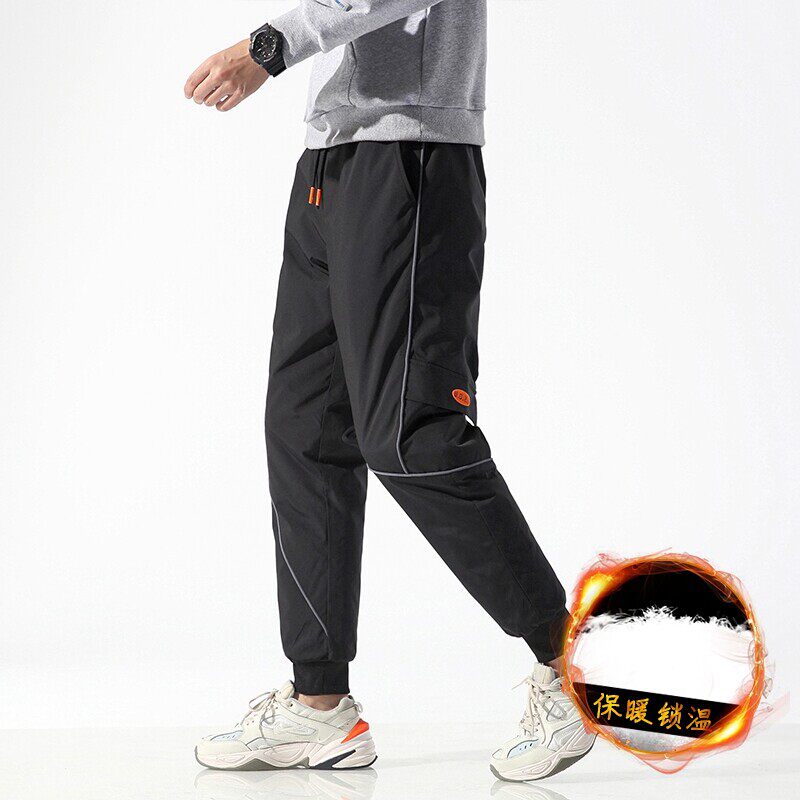 羽绒裤男冬季厚绒裤束脚裤休闲保暖棉裤潮牌新款鸭绒裤K6659P95，男装棉裤，星座1410（原1902A）