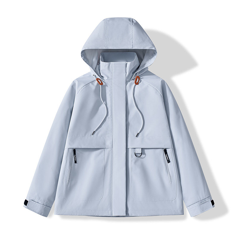 春秋夹克男女款户外薄款登山服防水风衣休闲冲锋衣外套 JK8910P70图片