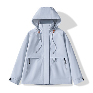 春秋夹克男女款户外薄款登山服防水风衣休闲冲锋衣外套 JK8910P70图片
