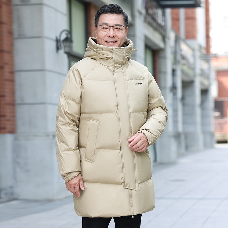 2024白鸭绒羽绒服男士宽松连帽中长款上衣潮牌时尚外套YR2313P220，男装羽绒服，星座1410（原1902A）