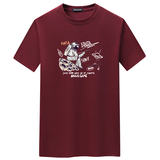 夏季男短袖t恤潮流宽松CVC60%棉衣服新款男装DT3521-钓鱼宇航-P15，男装棉衣，星座1410（原1902A）