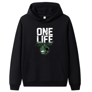 秋卫衣男连帽韩嘻哈运动外套ins港风休闲上衣MS8943-ONE LIFE-P40图片
