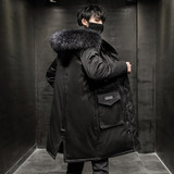 冬季外套男潮流加厚中长款大毛领户外青年男士羽绒服YR896P120，男装羽绒服，星座1410（原1902A）