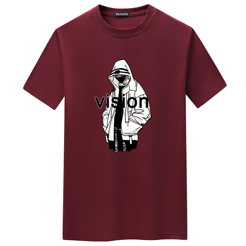 夏季男士短袖t恤潮CVC60%棉宽松衣服新款男DT3647-潮酷-P15,男装T恤,星座1410（原1902A）