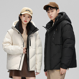 冬季情侣新款宽松简约90%绒加厚保暖短款羽绒服YR2311P220图片