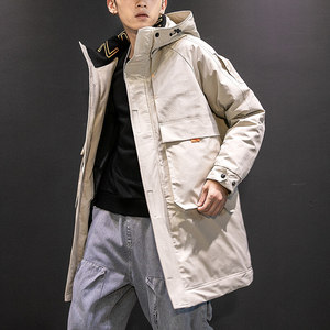 2021冬季新款工服羽绒服男中长款加厚潮新款派克服冬装YR9845P120图片